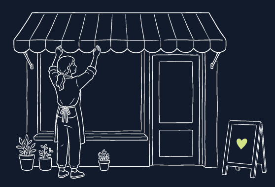 Illustrated small business shopfront