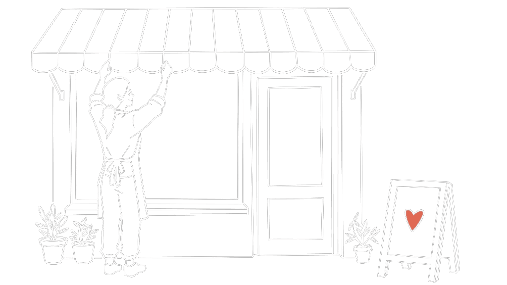 illustrated shopfront